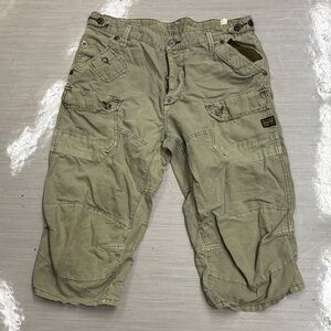 G-Star OD green Utility Shorts capris size 34